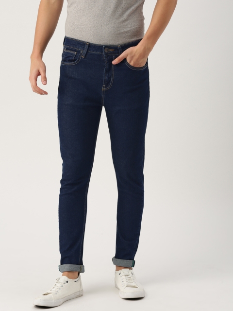 United Colors of Benetton Men Blue Carrot Regular Fit Mid-Rise Stretchable Jeans