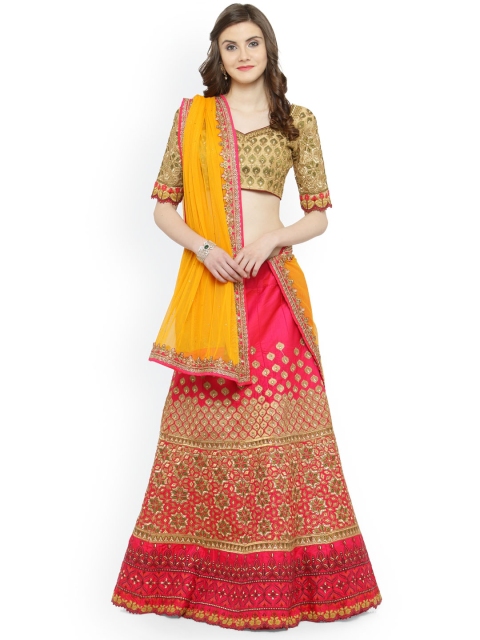 Shaily Pink & Gold-Toned Embellished Ready to Wear Lehenga & Unstitched Blouse with Dupatta
Shaily Pink & Gold-Toned Embellished Ready to Wear Lehenga & Unstitched Blouse with Dupatta