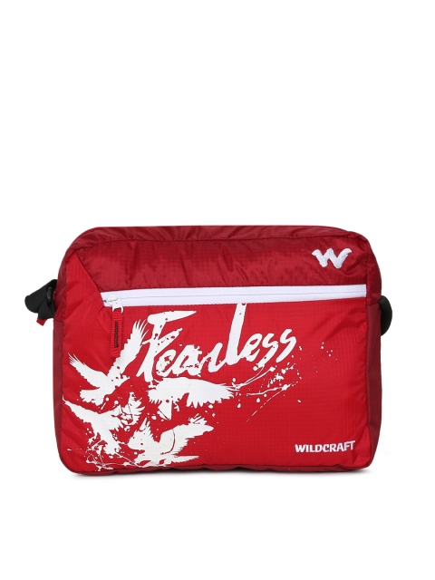 Wildcraft Unisex Red & White Printed Messenger Bag