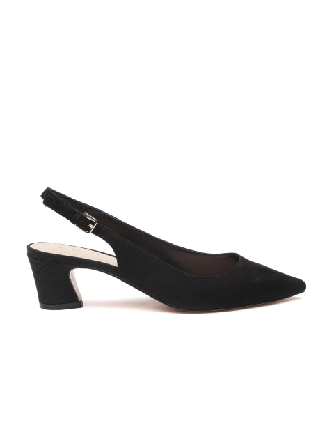 MANGO Women Black Solid Pumps