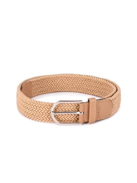 BuckleUp Unisex Beige Woven Design Belt