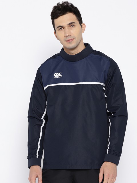 Canterbury Men Navy Blue Colourblocked Water Resistant Pullover Sporty Jacket
Canterbury Men Navy Blue Colourblocked Water Resistant Pullover Sporty Jacket