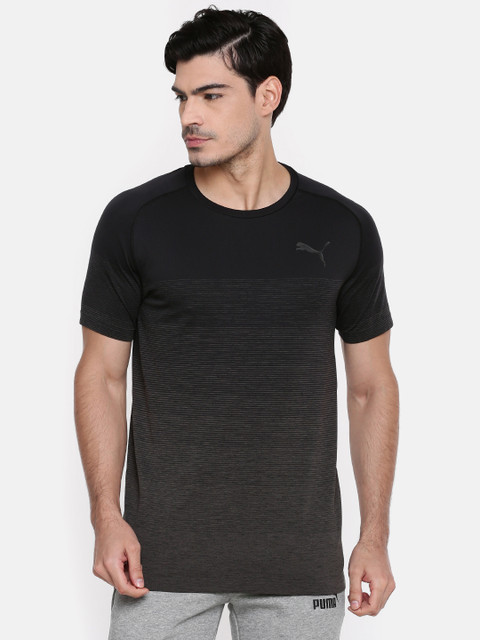 Puma Men Black Evostripe Striped Slim Fit DRY CELL Round Neck T-shirt 
Puma Men Black Evostripe Striped Slim Fit DRY CELL Round Neck T-shirt