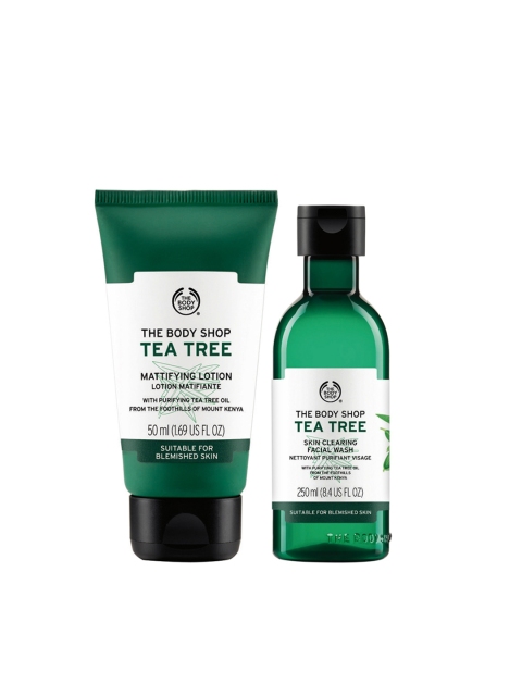 The Body Shop Tea Tree Mattifying Lotion & Face Wash, White