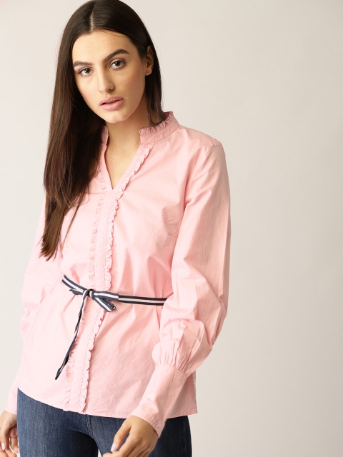 United Colors of Benetton Women Pink Solid Top