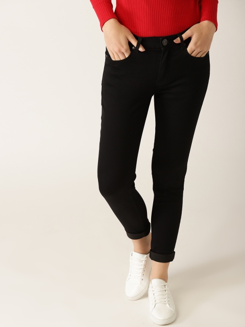 United Colors of Benetton Women Black Solid Jeggings