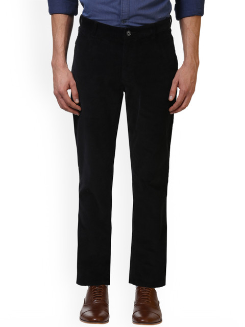 ColorPlus Men Black Regular Fit Solid Regular Trousers 
ColorPlus Men Black Regular Fit Solid Regular Trousers