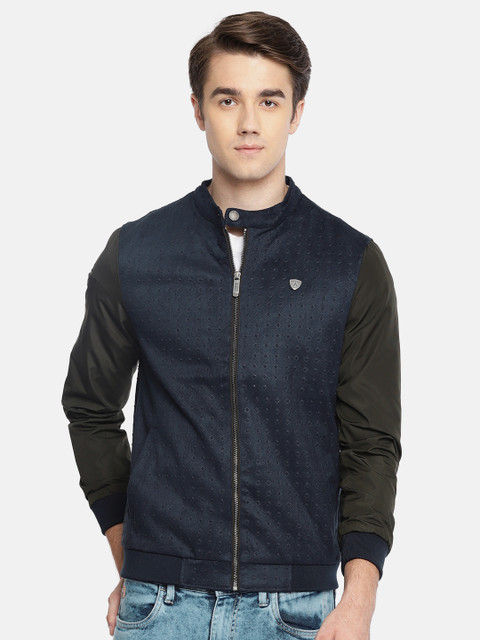 Arrow Sport Men Navy Blue Self Design Bomber
Arrow Sport Men Navy Blue Self Design Bomber
