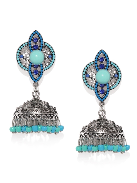 Ayesha Multicoloured Dome Shaped Jhumkas, Multi