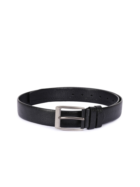 BuckleUp Men Black Textured Belt