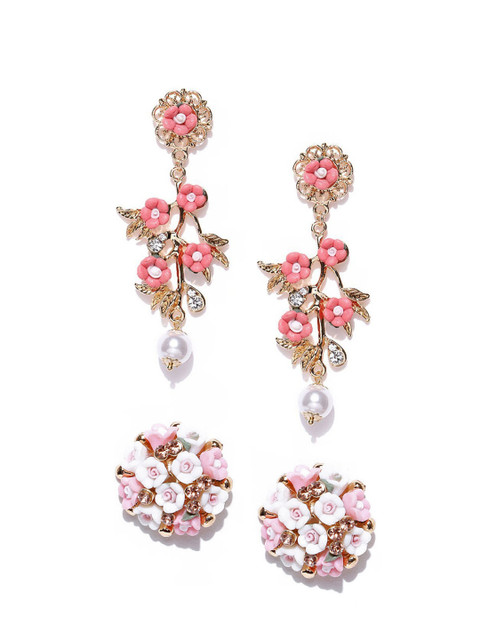 Crunchy Fashion Pack of 2 Floral Earrings, Gold
Crunchy Fashion Pack of 2 Floral Earrings, Gold
