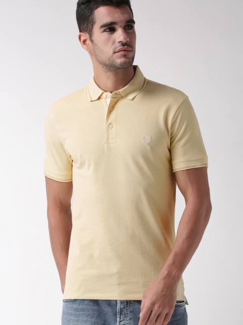 SELECTED Men Yellow Solid Polo T-shirt