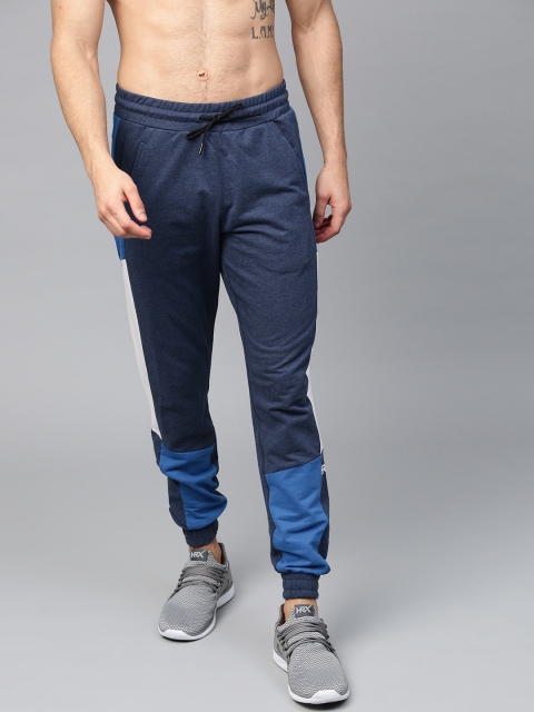 HRX by Hrithik Roshan Men Navy Blue Solid Slim Fit Athleisure Joggers