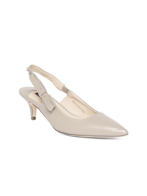 Van Heusen Women Beige Solid Pumps