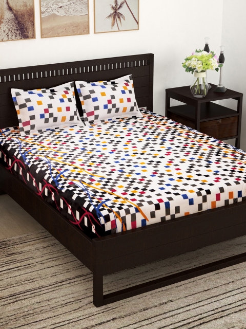 Story@home White & Black Geometric Flat 160 TC Cotton 1 Queen Bedsheet with 2 Pillow Covers
Story@home White & Black Geometric Flat 160 TC Cotton 1 Queen Bedsheet with 2 Pillow Covers