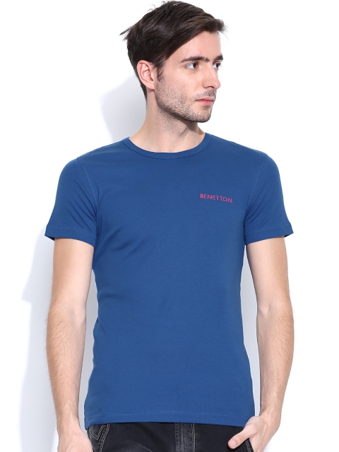 United Colors of Benetton Men Blue T-shirt