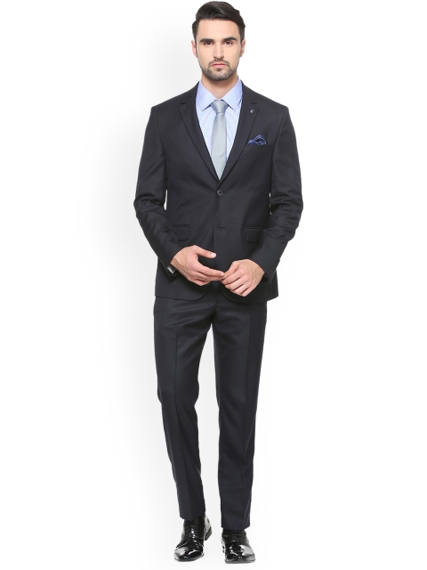 Van Heusen Navy Blue Slim Fit Single Breasted Formal Suit