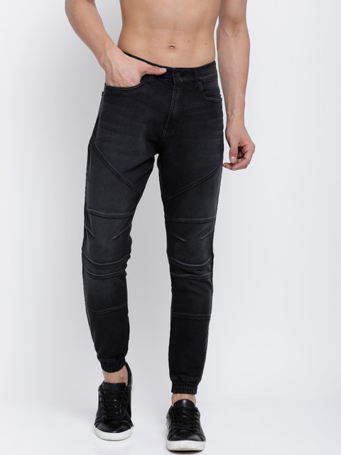 LOCOMOTIVE Men Black Jogger Mid-Rise Clean Look Stretchable Joggers 
LOCOMOTIVE Men Black Jogger Mid-Rise Clean Look Stretchable Joggers