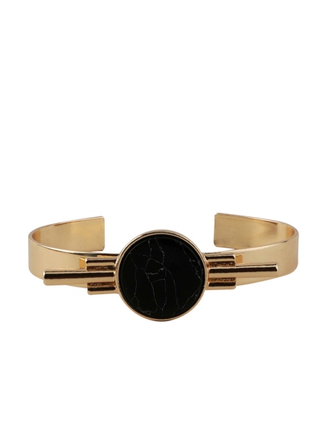 Kazo Gold-Plated & Black Cuff Bracelet