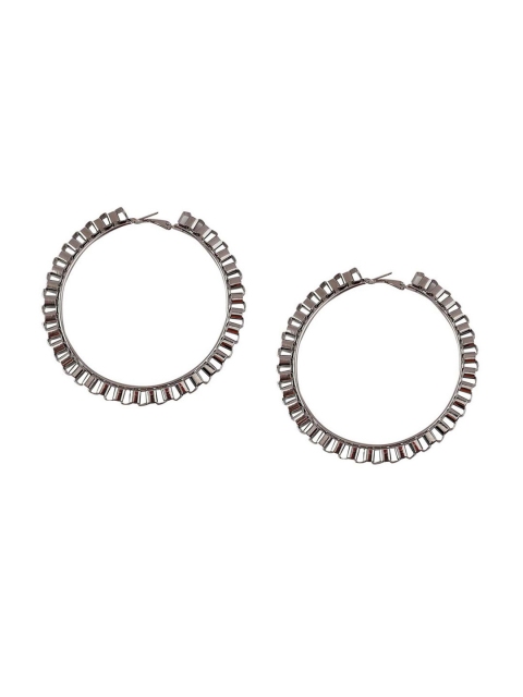 Kazo Silver Plated Circular Hoop Earrings