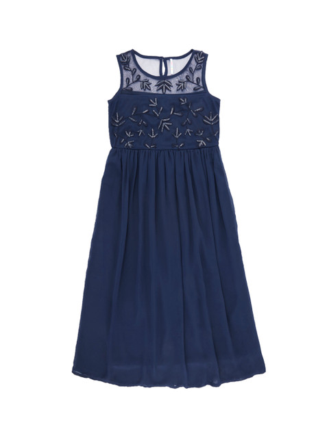 POPPERS by Pantaloons Girls Navy Blue Embellished Fit and Flare Dress
POPPERS by Pantaloons Girls Navy Blue Embellished Fit and Flare Dress