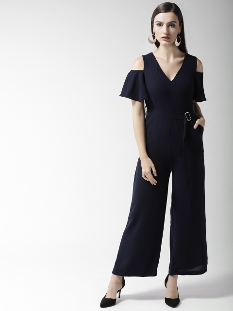 QUIERO Women Navy Blue Culotte Styled Jumpsuit