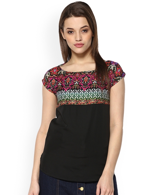 Mayra Women Black Printed Top