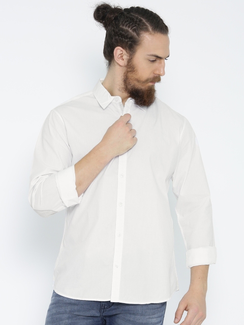 United Colors of Benetton Men White Casual Shirt