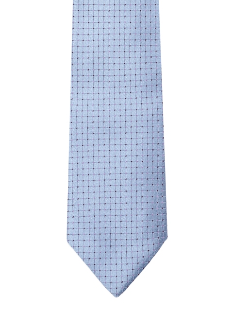 Louis Philippe Blue Woven Design Broad Tie