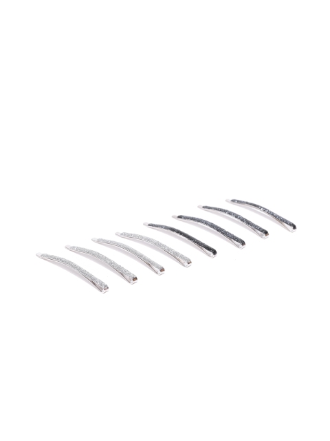 Accessorize Set of 8 Shimmer Hair Pins, Silver