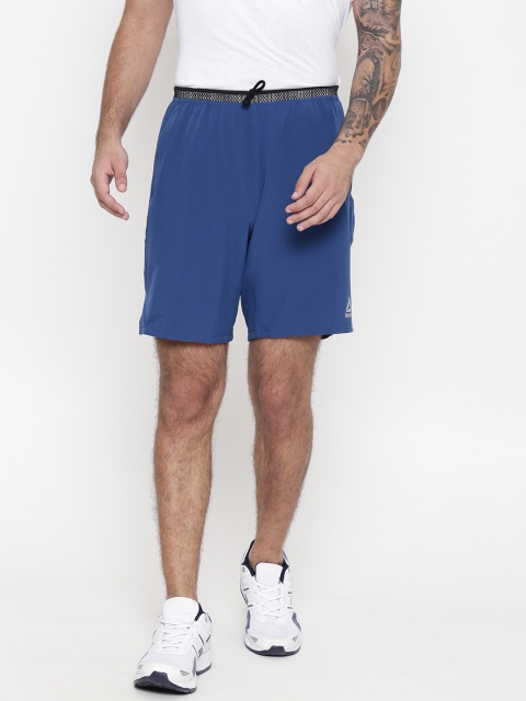 Reebok Men Blue KNIT WOVEN Training Sports Shorts