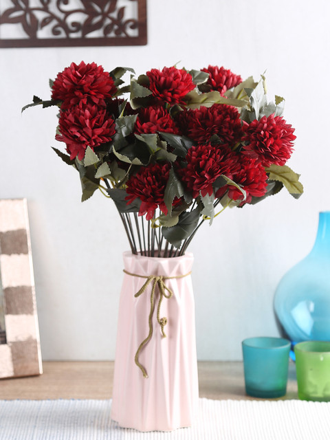 Fourwalls Red Set of 4 Artificial Mini Chrysanthemum Ball Flower Bouquet Without Pot
Fourwalls Red Set of 4 Artificial Mini Chrysanthemum Ball Flower Bouquet Without Pot