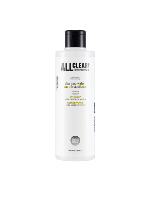 The Face Shop All Clear One Swipe Makeup Removal Cleansing Water 250 ml, White
The Face Shop All Clear One Swipe Makeup Removal Cleansing Water 250 ml, White