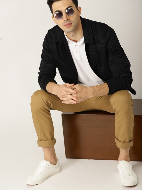 United Colors of Benetton Men Khaki Slim Fit Solid Chinos