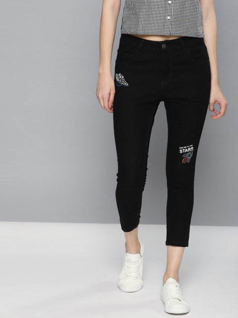 Kook N Keech Women Black Super Skinny Fit Mid-Rise Clean Look Stretchable Cropped Jeans
Kook N Keech Women Black Super Skinny Fit Mid-Rise Clean Look Stretchable Cropped Jeans