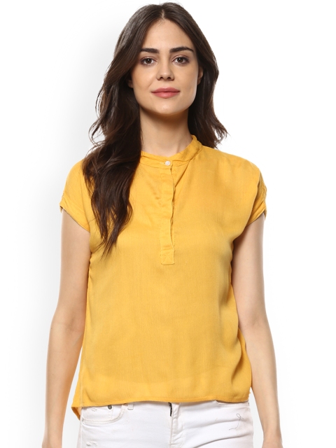 Mayra Women Yellow Solid Top