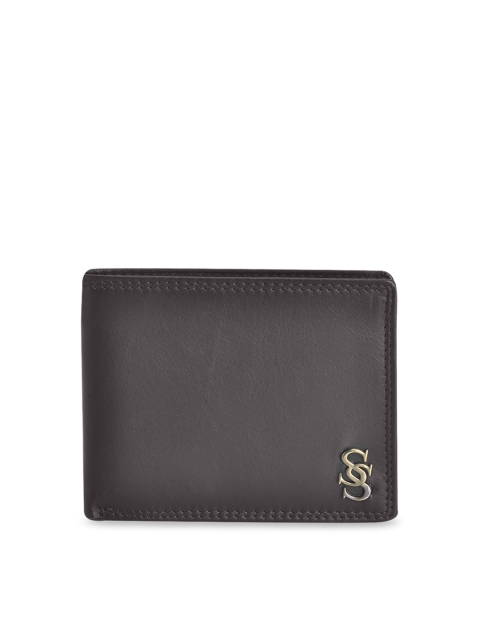 Second SKIN Men Brown Solid Two Fold Leather Wallet