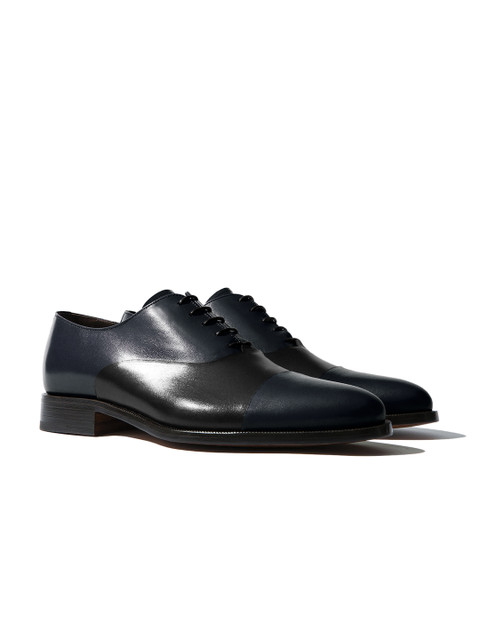 Rapawalk Blue & Black Handcrafted Wide Width Leather Oxfords 
Rapawalk Blue & Black Handcrafted Wide Width Leather Oxfords