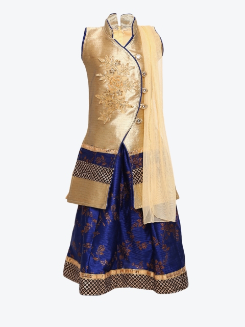 Aarika Girls Blue & Cream-Coloured Embellished Unstitched Lehenga & Ready to Wear Blouse with Dupatta
Aarika Girls Blue & Cream-Coloured Embellished Unstitched Lehenga & Ready to Wear Blouse with Dupatta