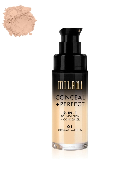 MILANI Creamy Vanilla Conceal Plus Perfect 2-In-1 Foundation Plus Concealer 01, Beige
MILANI Creamy Vanilla Conceal Plus Perfect 2-In-1 Foundation Plus Concealer 01, Beige