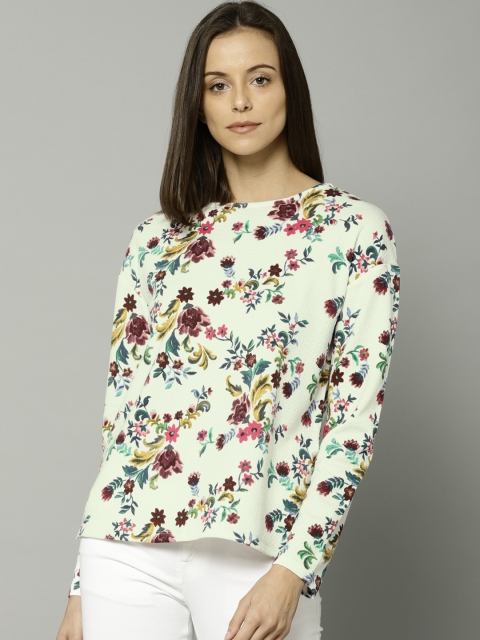 Marks & Spencer Women White Printed Top
