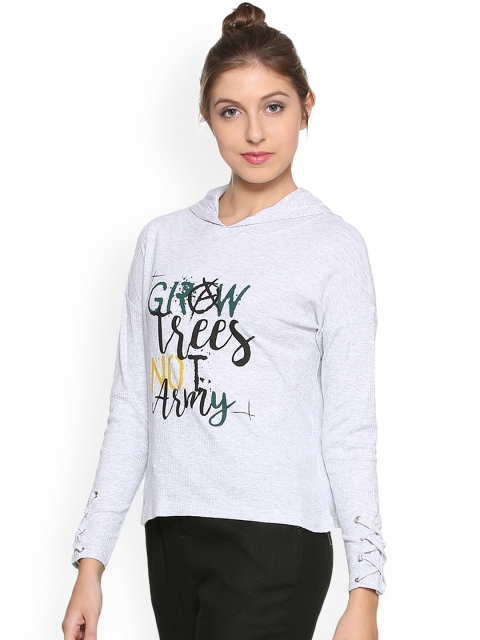 People Women Grey Printed Top