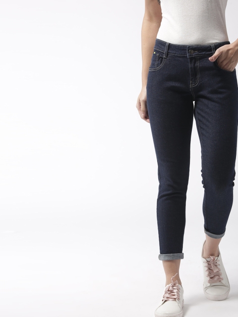 Mast & Harbour Women Navy Blue Skinny Fit Mid-Rise Clean Look Stretchable Cropped Jeans
Mast & Harbour Women Navy Blue Skinny Fit Mid-Rise Clean Look Stretchable Cropped Jeans