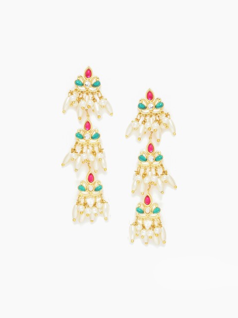 Studio Voylla Handcrafted Gold-Toned & White Gold-Plated Contemporary Pearl Drop Earrings
Studio Voylla Handcrafted Gold-Toned & White Gold-Plated Contemporary Pearl Drop Earrings