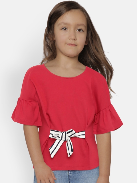United Colors of Benetton Girls Red Solid Top