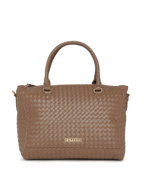 Caprese Brown Textured Handheld Bag