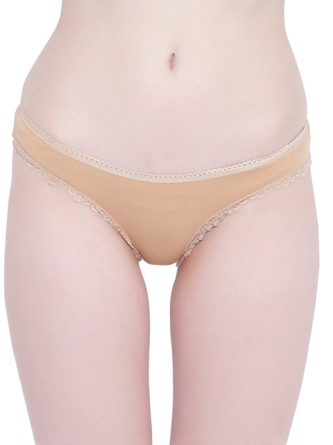 Soul Space Women Beige Solid Hipster Briefs WE46