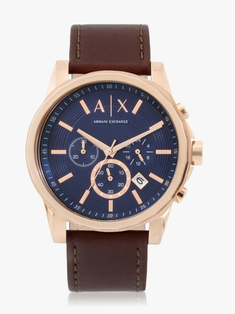 Armani Exchange Men Navy Blue Analogue Watch