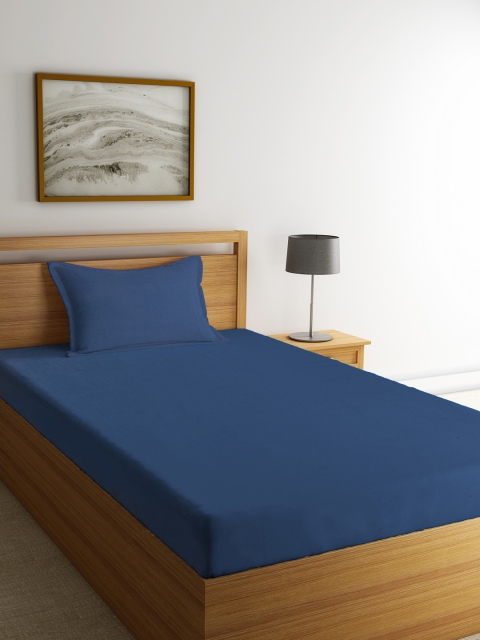 Portico New York Navy Blue Solid Flat 144 TC Cotton 1 Single Bedsheet with 1 Pillow Cover
Portico New York Navy Blue Solid Flat 144 TC Cotton 1 Single Bedsheet with 1 Pillow Cover