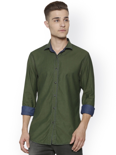 Peter England Casuals Men Navy Blue & Olive Green Slim Fit Solid Reversible Casual Shirt
Peter England Casuals Men Navy Blue & Olive Green Slim Fit Solid Reversible Casual Shirt